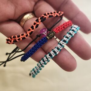 Adjustable Bracelet Handmade Braided Bracelet 4 Pieces Unisex #03